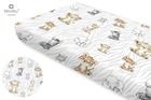 MimiNu, Safari Natural, cearceaf din bumbac cu elastic, 80-160 cm