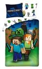 Minecraft, set lenjerie de pat single, 140-200 cm + 70-90 cm