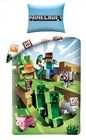 Minecraft, set lenjerie de pat single, 160-200 cm + 70-80 cm