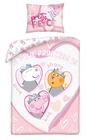 Peppa Pig, set lenjerie de pat single, 100-135 cm + 40-60 cm