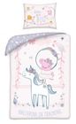 Peppa Pig, set lenjerie de pat single, 100-135 cm + 40-60 cm
