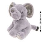 Smiki, Elefant, jucarie de plus, gri, 22 cm