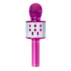 Smiki, microfon bluetooth cu boxa, roz metalic