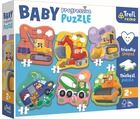Trefl, Baby Progressive, Vehicule, puzzle, 2, 3, 4, 5 si 6 piese