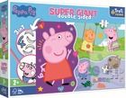 Trefl, Purcelusa Peppa, Super Giant, puzzle, 15 piese