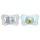 Chicco, Physioforma Light, suzeta din silicon, albastru, 2-6 m, 2 buc.