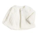 Cool Club, Set pentru fetite, geaca din blanita si rochie, culoare alb