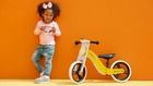 Kinderkraft, Uniq, bicicleta fara pedale din lemn, gri/galben