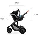 Kinderkraft, Prime, carucior multifunctional 2in1, negru + geanta Mommy Bag