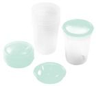 BabyOno, recipiente lapte cu capac, 4 buc. + capac cu cioc