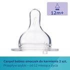 Canpol babies, EasyStart, tetina din silicon, curgere rapida, gat larg, 2 buc.