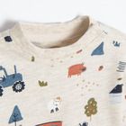 Cool Club, Bluza cu maneca lunga pentru baieti, bej, imprimeu sat