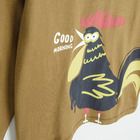 Cool Club, Bluza cu maneca lunga pentru baieti, verde, imprimeu cocos, Good morning