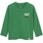 Cool Club, Bluza cu maneca lunga pentru baieti, verde, imprimeu Hey mate