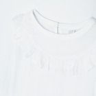 Cool Club, Bluza cu maneca lunga si volanase pentru fete, alb
