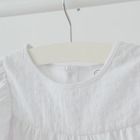 Cool Club, Bluza cu maneca scurta pentru fete, alb, broderie englezeasca