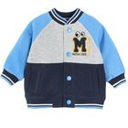 Cool Club, Bluza cu nasturi pentru baieti, gri-bleumarin, imprimeu Monster