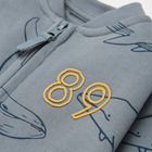 Cool Club, Bluza matlasata cu fermoar pentru baieti, albastru, imprimeu balene