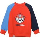 Cool Club, Bluza pentru baieti, rosu-albastru, imprimeu Marshall, Patrula catelusilor