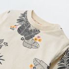 Cool Club, Bluza sport subtire pentru fete, ecru, imprimeu flori