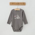 Cool Club, Body cu maneca lunga din bumbac organic pentru fetite, Bambi, set 3 buc.