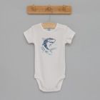 Cool Club, Body cu maneca scurta pentru baieti, bumbac organic, imprimeu rechini, set 3 buc.