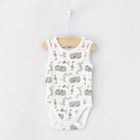 Cool Club, Body fara maneci pentru baieti, bumbac organic, mix de culori, in dungi, imprimeu animalute, set 2 buc.