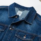 Cool Club, Geaca de blugi pentru baieti, oversize, albastru inchis denim