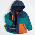 Cool Club, Geaca de schi cu gluga pentru baieti, verde-bleumarin