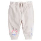 Cool Club, Pantaloni trening pentru fete, bej deschis, violet, set 2 buc.