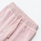 Cool Club, Pantaloni trening pentru fete, velur, roz, imprimeu inimioare