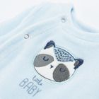 Cool Club, Pijama tip salopeta pentru baieti, albastru, imprimeu panda, Little baby