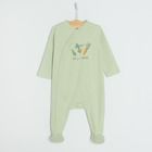 Cool Club, Pijama tip salopeta pentru baieti, ecru, verde, set 2 buc.