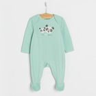 Cool Club, Pijama tip salopeta pentru baieti, gri, menta verde, set, 2 buc.