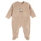 Cool Club, Pijama tip salopeta pentru baieti, maro, imprimeu mistret, Oink!