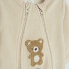 Cool Club, Pijama tip salopeta pentru bebelusi, bumbac organic, bej