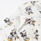 Cool Club, Pijama tip salopeta pentru fete, ecru, imprimeu Minnie Mouse