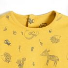 Cool Club, Rochie cu maneca lunga pentru fete, galben, imprimeu animale salbatice