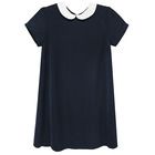 Cool Club, Rochie cu maneca scurta pentru fete, bleumarin, cu guler