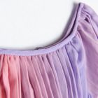 Cool Club, Rochie plisata cu maneca scurta pentru fete, mov-roz