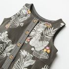 Cool Club, Salopeta Rompers pentru fete, negru-grafit, imprimeu flori