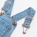 Cool Club, Sarafan de blugi pentru fete, denim, imprimeu inimioare