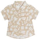 Cool Club, Set pentru baieti, Camasa cu maneca scurta, Pantaloni scurti, bej