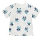 Cool Club, Set pentru baieti, tricou, pantaloni scurti, alb-albastru, imprimeu masinute