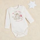 Cool Club, Set pentru bebelusi, Body cu maneca lunga, Pantaloni cu botosei, Caciula, Baveta, ecru, imprimeu Winnie the Pooh