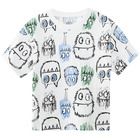 Cool Club, Tricou pentru baieti, alb, imprimeu monstri