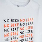 Cool Club, Tricou pentru baieti, alb, imprimeu No bike no life