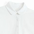 Cool Club, Tricou polo alb pentru fete, cu volanase