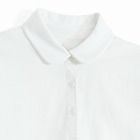 Cool Club, Tricou polo alb pentru fete, cu volanase