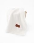 Maya Moo, patura din bumbac si bambus, White, 80-100 cm